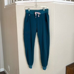 Figs Zamora scrub pants, size extra small, teal